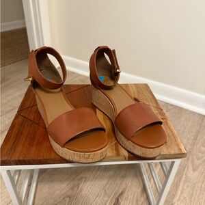 Franco Sarto Tan Wedge Sandals